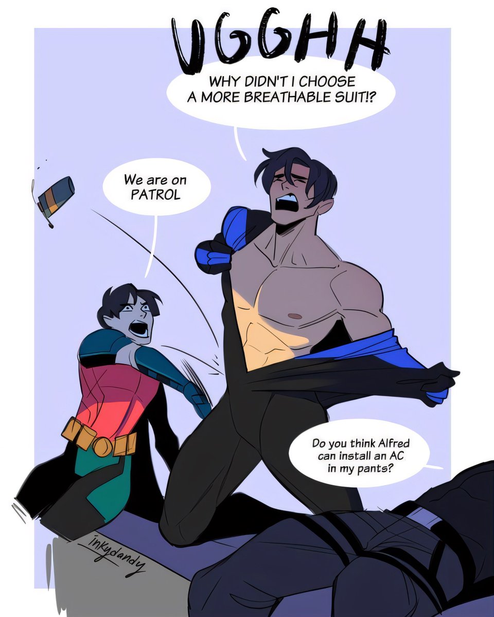 abram_ars's tweet photo. Someone get Dick Grayson some air conditioning. 😂 https://t.co/y7f53AZ6Nq