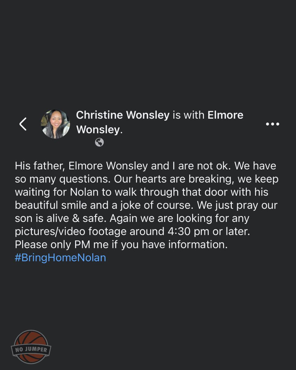 nojumper's tweet photo. A body was found on Horn Island, Mississippi, and the search for a missing 18-year-old has been called off.

The search for 18-year-old Nolan Wells has been called off "after a body was located Monday morning on the northwest end of Horn Island." 

Officials have not confirmed the identity of the individual found.

Officials have been conducting a search for Nolan Xavier Wells, 18, since he went missing around 3 p.m. on Saturday, July 4.
According to reporting from the Clarion Ledger, part of the USA TODAY Network, the Jackson County Sheriff's Office directed a search over land and water July 5 and 6 after the teen went missing. People have been searching the barrier island on foot, as well as using planes and boats.