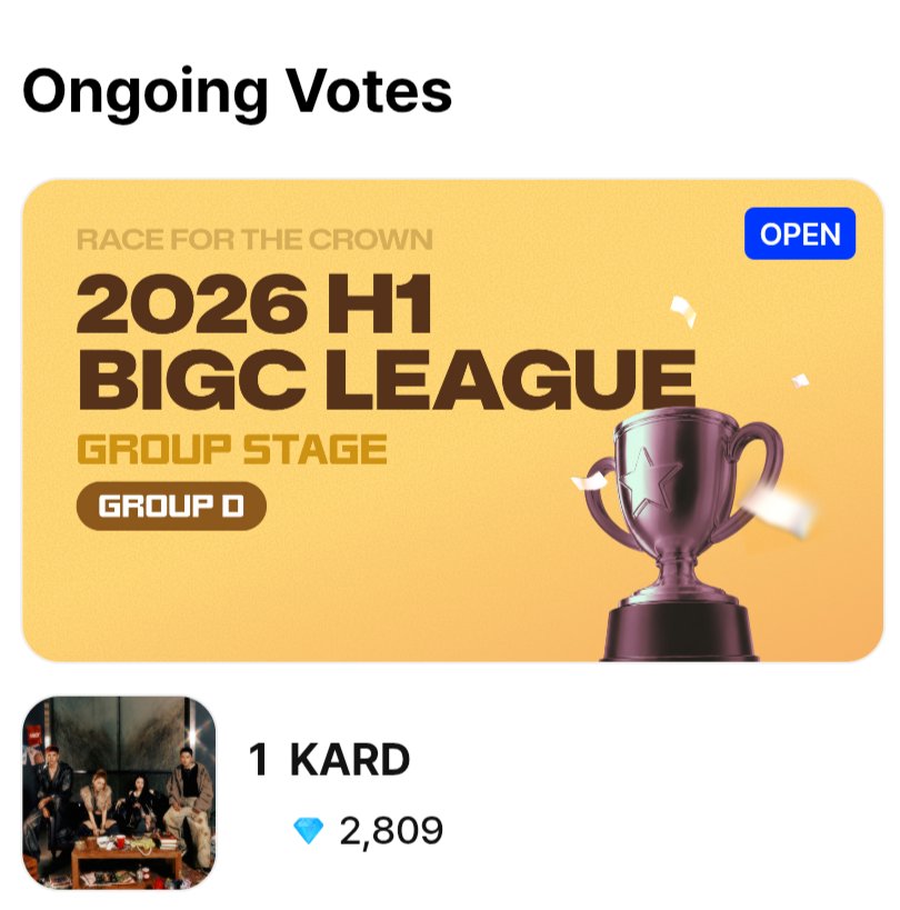 hiddenergy's tweet photo. Lets keep voting #KARD guys
Remember this is the first round, only first 4 places will pass and then next round is coming... 
- 2 days left -
❣️Use this code for 400 free gems: P21PJJ8P58 https://t.co/vLnShWEKMv