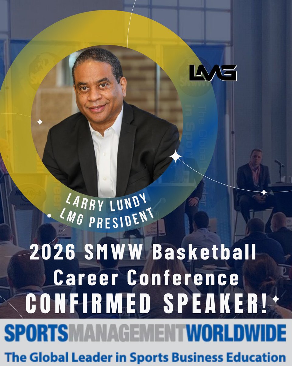 SMWW's tweet photo. Your network can change your career.

@lundylmg , Founder & President of LMG, is joining the speaker lineup at the SMWW Basketball Career Conference!

Learn from one of the industry's leaders in sports marketing, partnerships, branding, and NIL.

📍 Las Vegas
📅 July 11-12
🏀 NBA Summer League

#SMWW #BasketballCareers #SportsMarketing #NIL