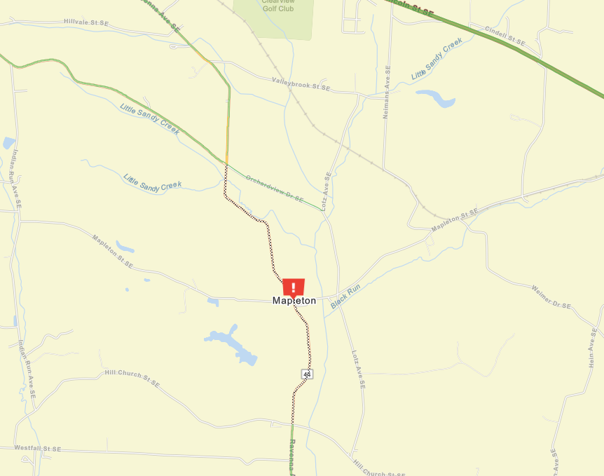 ODOT_Akron's tweet photo. STARK COUNTY: SR 44 at Mapleton St. is closed due to a crash. Motorists should avoid the area. https://t.co/lrwTCqT7na
