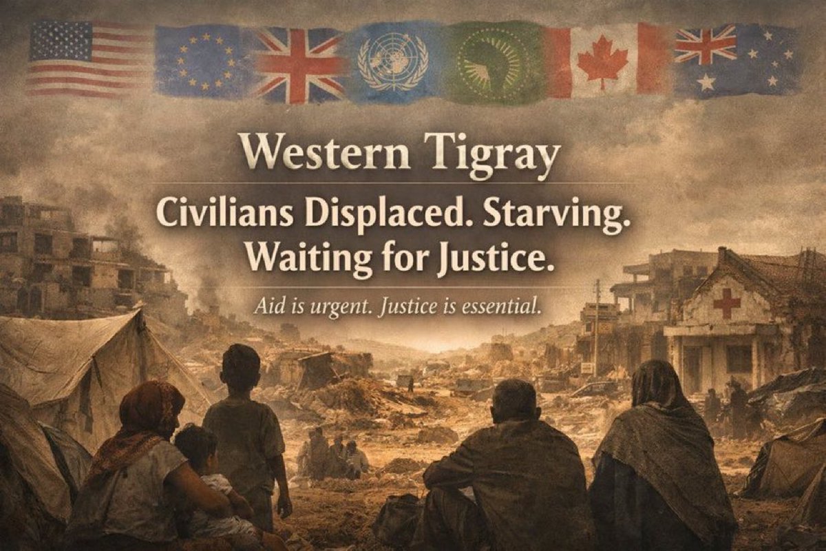 DAT_TDF's tweet photo. Western Tigray is the clearest proof:
IDPs starve in camps while those who ethnically cleansed them remain in control of their homes.

#WesternTigray #JusticeForTigray #EndImpunity @DeputySecState @YvetteCooperMP @FCDOGovUK @AussenMinDE @GermanyDiplo @EU_Commission @eu_eeas @UN_HRC @IntlCrimCourt @UNHumanRightsEU 
@DAT_TDF