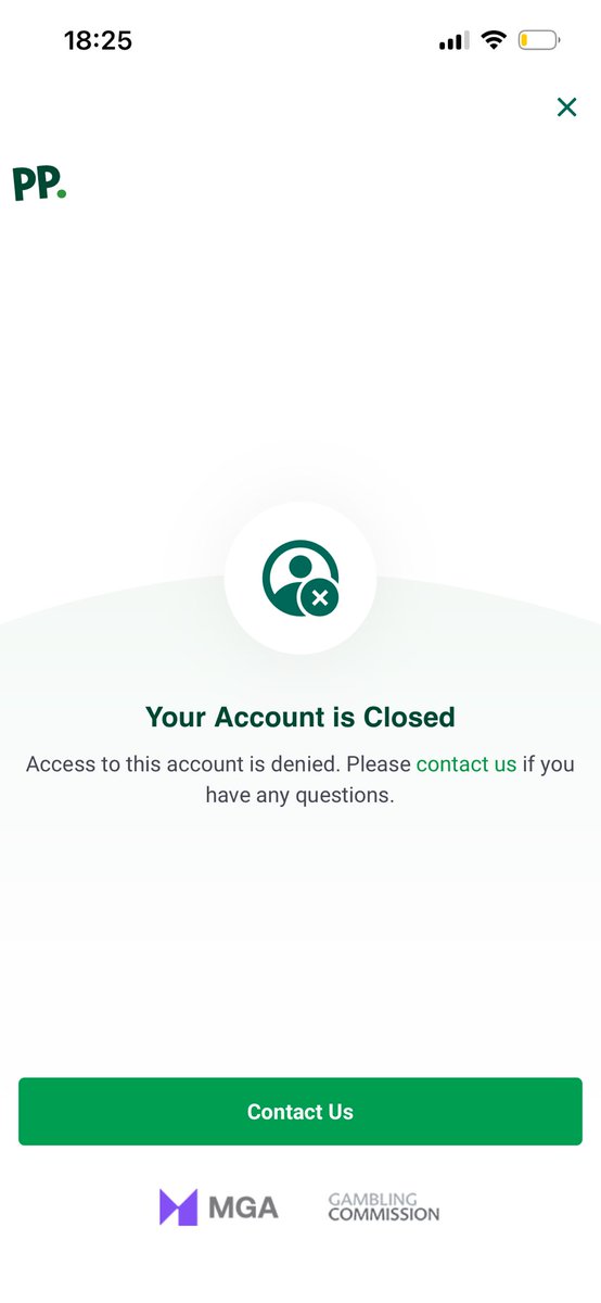 johncurran84's tweet photo. @paddypower you closing accounts randomly now? I'm not even a winning player https://t.co/xaJjYl3Umj