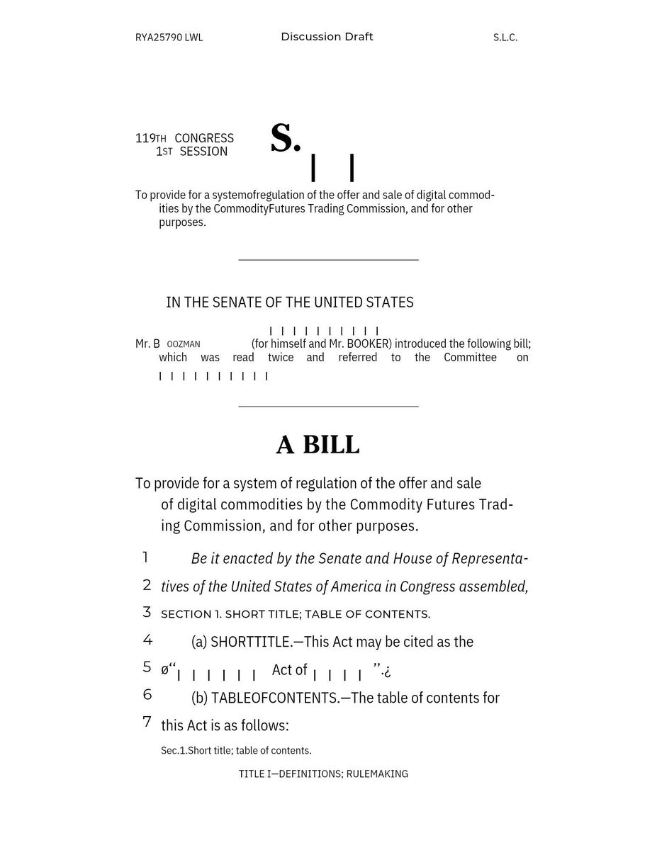 AshCrypto's tweet photo. BREAKING: 🇺🇸 The Crypto market structure bill has until August 7th to pass before the Senate leaves for summer recess.

If it passes, it gives crypto the clear rules the US has been waiting years for. https://t.co/vRQX8SSlxD