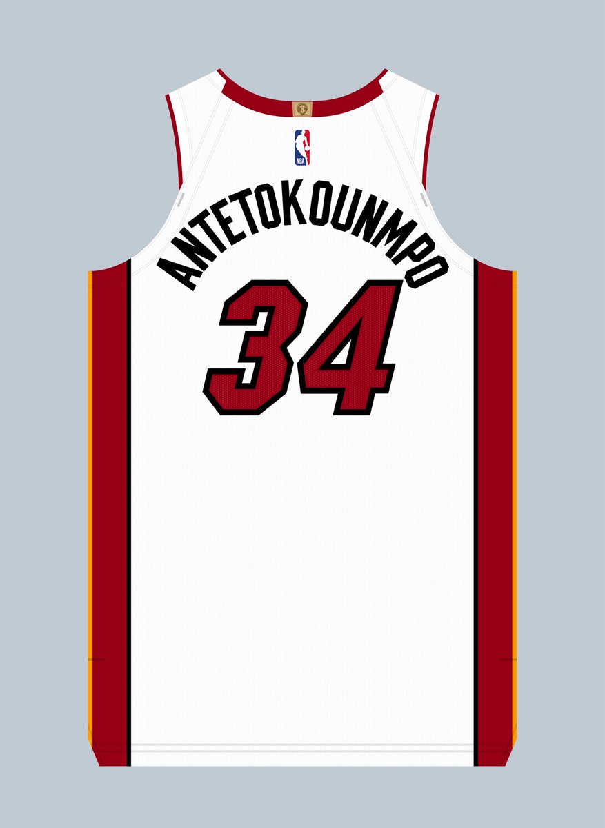 SleeperHeat's tweet photo. Giannis Antetokounmpo will wear No. 34 for the Miami Heat, per @EtienneCatalan. https://t.co/ebJLcmDQIL