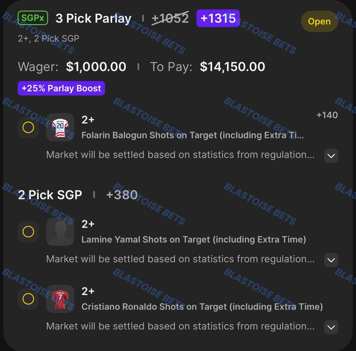 BlastoiseBets's tweet photo. DK 25% SOT Boost https://t.co/eXnHFwTmC5