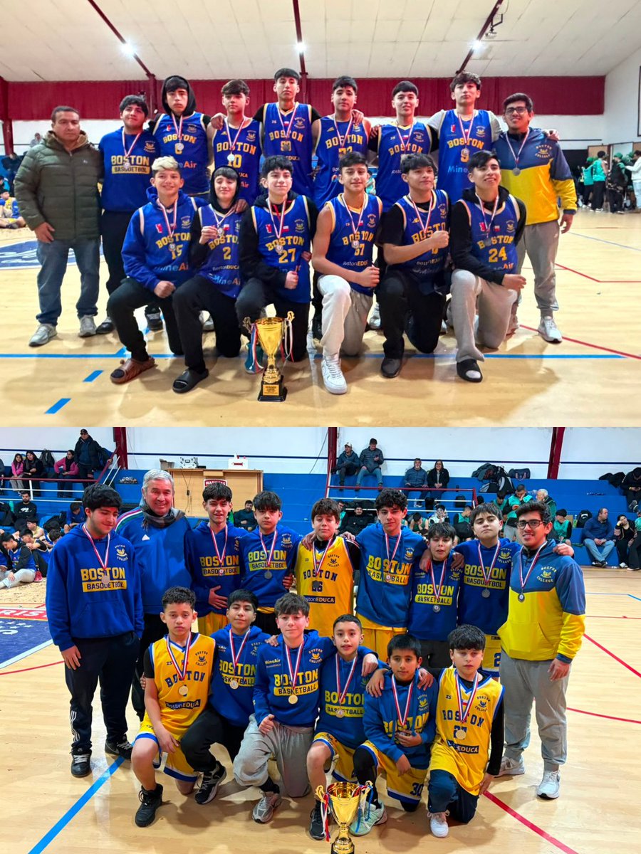 CDBostonChile's tweet photo. 🏀🦅 ¡Gran Torneo Talento Andino 2026 para nuestras #Águilas!
🥇 U17 Campeón invicto
🥈 U15 y U13 Subcampeones
Destacamos los premios de Gabriel Pachano (MVP), Renato Álvarez, Jorge Tapia, Thomas Huircan y Alonso Zamora, todos entre los mejores del certamen.
#VamosBoston https://t.co/WoiNz3G3MQ