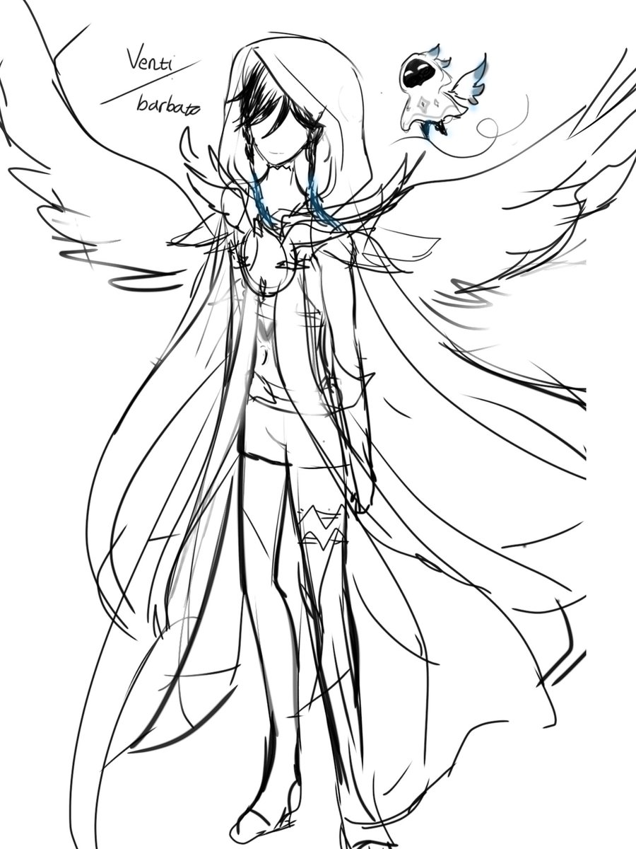 jangsouli's tweet photo. It's been 3 years since I last drew him #venti https://t.co/7KZ2NwdjNt