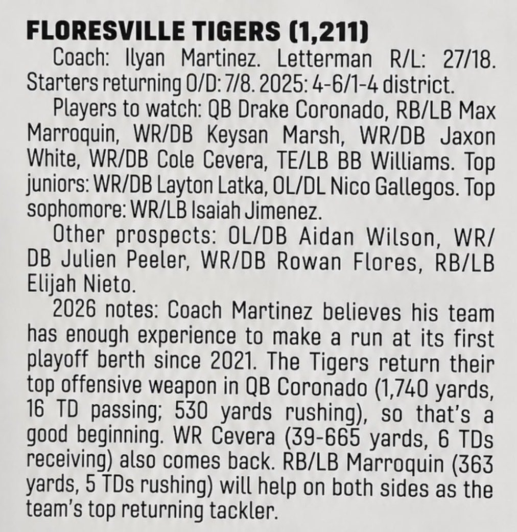 DrakeCoron4do's tweet photo. Great post and pic for @FHS_Tiger_FB featured in @dctf Texas Football magazine. Excited and ready for this season. #TTP @Coach_Aguero @TheMattValadez @YVQBacademy @CoachPerrone @BDammone @Coach__OMalley @SA_HCPreps @RevengOfThe4th @TFloss32 @JButler_210 @iam_alinedouard @TXRecruits @TXHS_Football @PrepRedzoneTX