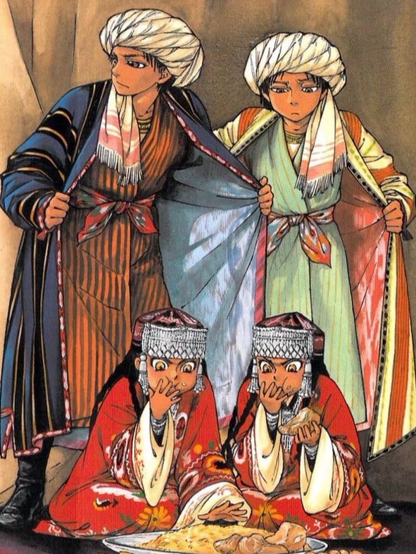 Rainypainyy's tweet photo. Such a wholesome manga, it would be amazing if it got animated. 

Central Asia pre-Soviets era had an amazing culture and vibe around it. https://t.co/Y0zcmK9L6X