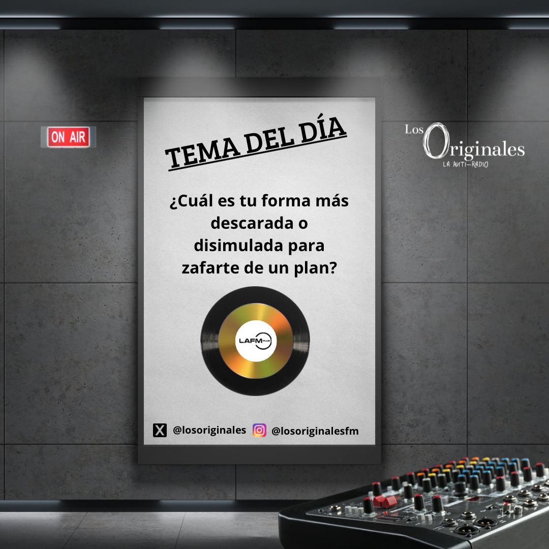 losoriginales's tweet photo. Los Originales 6 de Julio.
¡Excelente lunes para todos!
#TemaDelDía
¿Cuál es tu forma más descarada o disimulada para zafarte de un plan?
@jaimesancristo
@udsnoexisten
@danielapinto_21
@ESanchezRadio
@karltroller https://t.co/eRE0qKnk4s