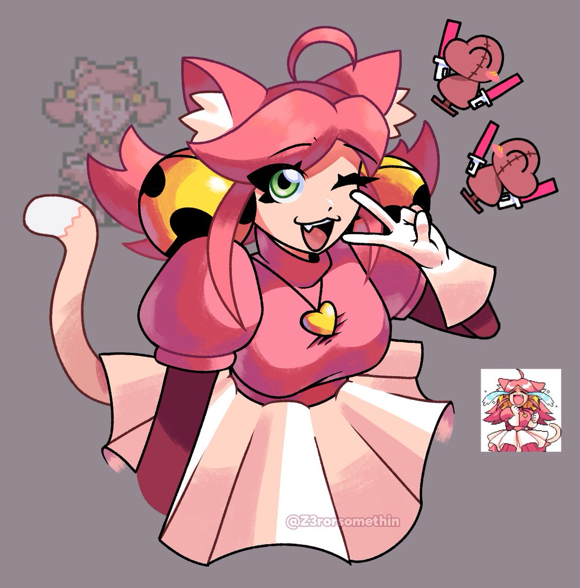 Z3rorsomethin's tweet photo. Cutie Mew Mew Magic Girl 🩷
#Deltarune #undertale https://t.co/rZH4ouhaFt
