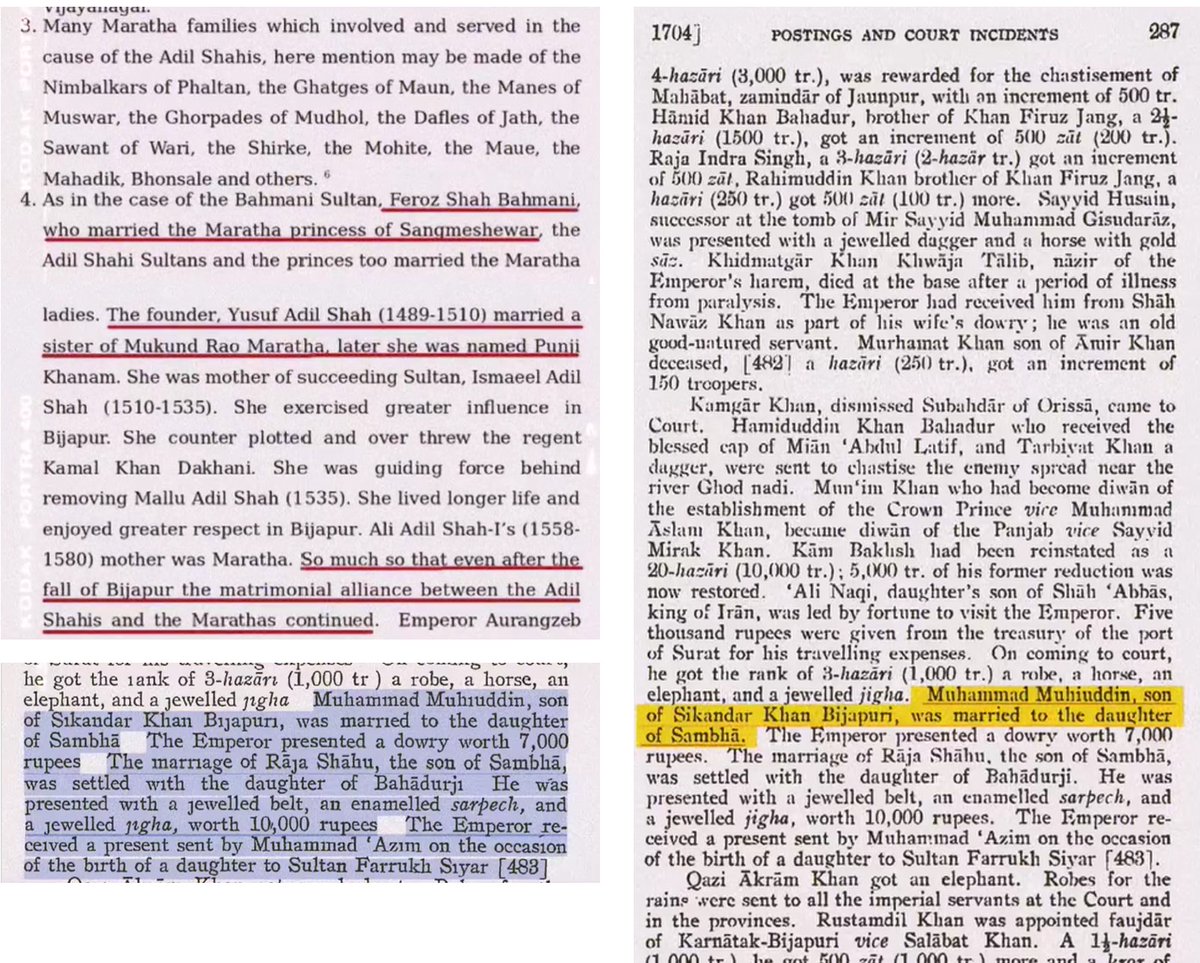 OneOnkar's tweet photo. @Fiend_unleashed 4 granddaughters of Shivaji were married to muslim noblemen.

Shamshir Beg, Rajah Neknam, Muhammad Muhi ud-din, Nizam ud-din Khan. https://t.co/YlrnGjezeq