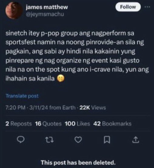 serpentcore's tweet photo. “meron naman kaming kanya-kanyang platforms to tell them the truth” 

remember when a group was accused of being a picky eater sa ceu event nung 2024? you used your platform all right. TO THROW BINI UNDER THE BUS.

don’t act like you’re fucking saints right now.

clout pala ah. https://t.co/tKBdquBEE4