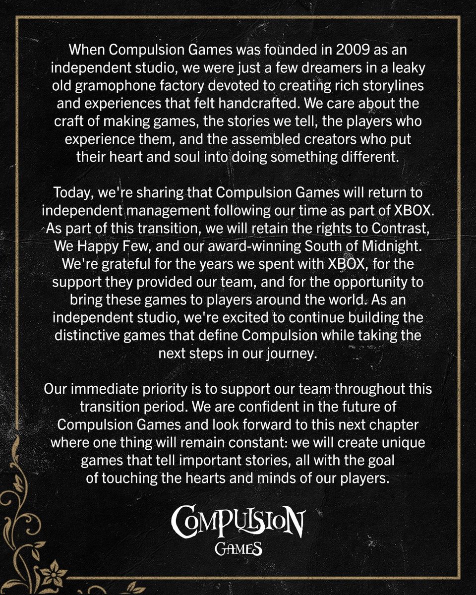 VidaoPantalla's tweet photo. Se confirma que además de ser independiente, #DoubleFine y #CompulsionGames se ha llevado sus licencias al salir de #Xbox.

No sabemos si #NinjaTheory y #UndeadLabs se han llevado también las suyas. https://t.co/pucr8mZJBX