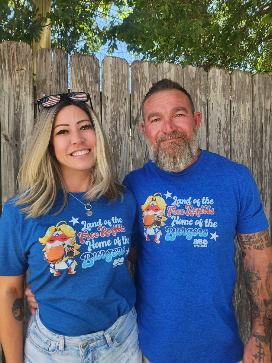 kamenamerica's tweet photo. The first batch of “LAND OF THE FREE REFILLS” shirts have been printed, with some locals coming to get theirs! They’re still 25% off, so make sure you get your at the link below!

https://t.co/7389EKhHTT https://t.co/wHFh11nWjs