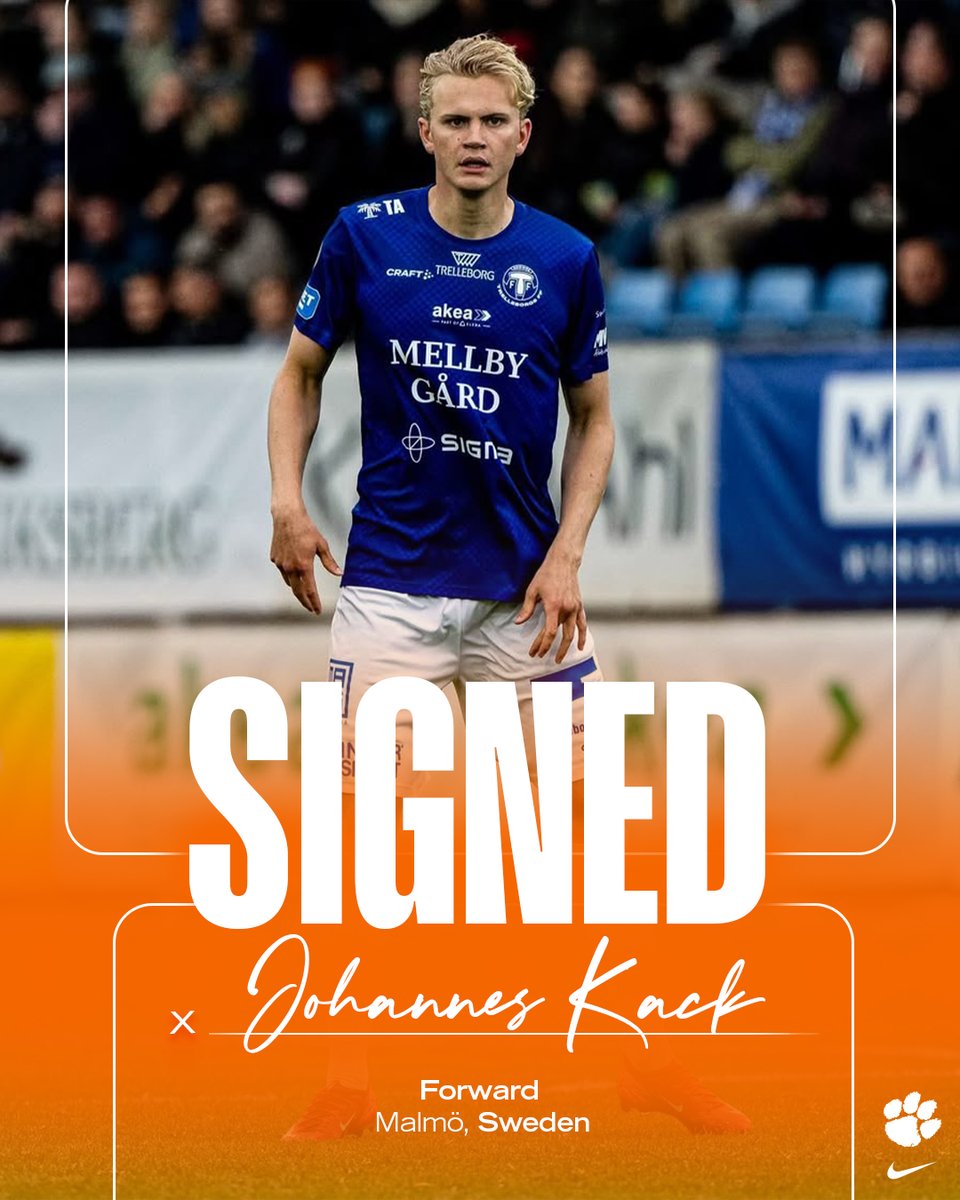ClemsonMSoccer's tweet photo. Signed ✍️ 
Welcome to the #ClemsonUnited family Johannes! https://t.co/g0xj48KvGG