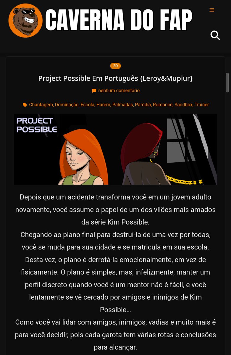cavernadofap_X's tweet photo. Game:
Project: Possible [Patch 25] [Leroy2012 &amp; Muplur]
Download
Android APK + PC
Baixe em nosso site 
Em Português 🇧🇷🇵🇹🇦🇴
#AVN #CDF #18Game https://t.co/yugKCNS3Vc