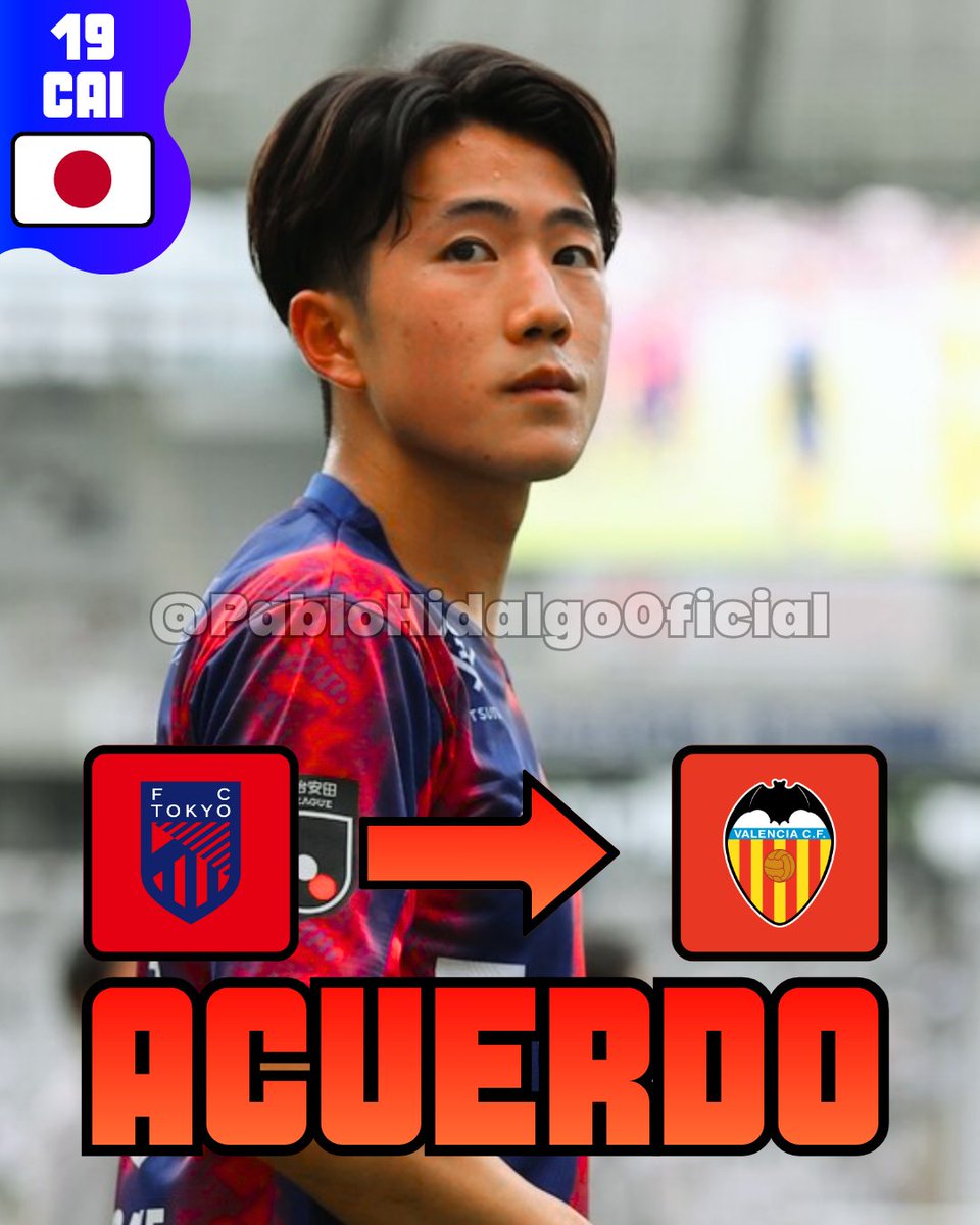 PabloHidalgoES's tweet photo. 🚨🟠 | Ryunosuke Sato llega a un acuerdo total con el Valencia y esta misma tarde realizará las pruebas médicas.

La promesa japonesa firma con los de Mestalla hasta 2031 y recordamos que habría sido traspasado por unos 4M€. 💰

Vía @TribunaVCF https://t.co/UsiUTAYcpH