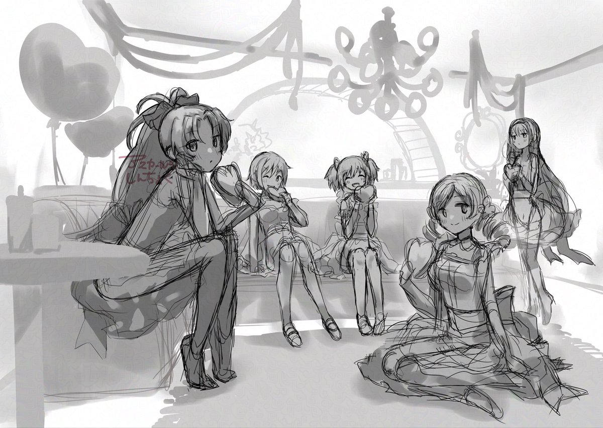 magika_ru's tweet photo. 2年前のラフを仕上げようと思って続き描き始めたんだけど、だいぶ変わった…！
構図力上がったと思うんだけど、どうでしょうか？
←2年前　　　今日→ https://t.co/WtHrGyAJg9