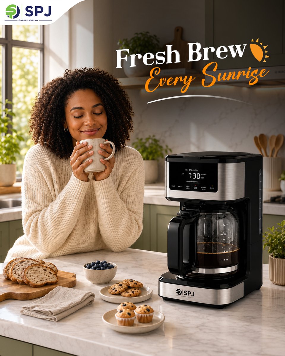 spj_rwanda's tweet photo. Good mornings start with good coffee. SPJ Coffee Machine delivers a fresh, aromatic brew right on schedule, with strong and iced settings
Tag a coffee addict who needs this! 👇
#CoffeeGram #HomeDecor #MorningVibes #EspressoMachine #SPJ https://t.co/qcjnAiI0xL