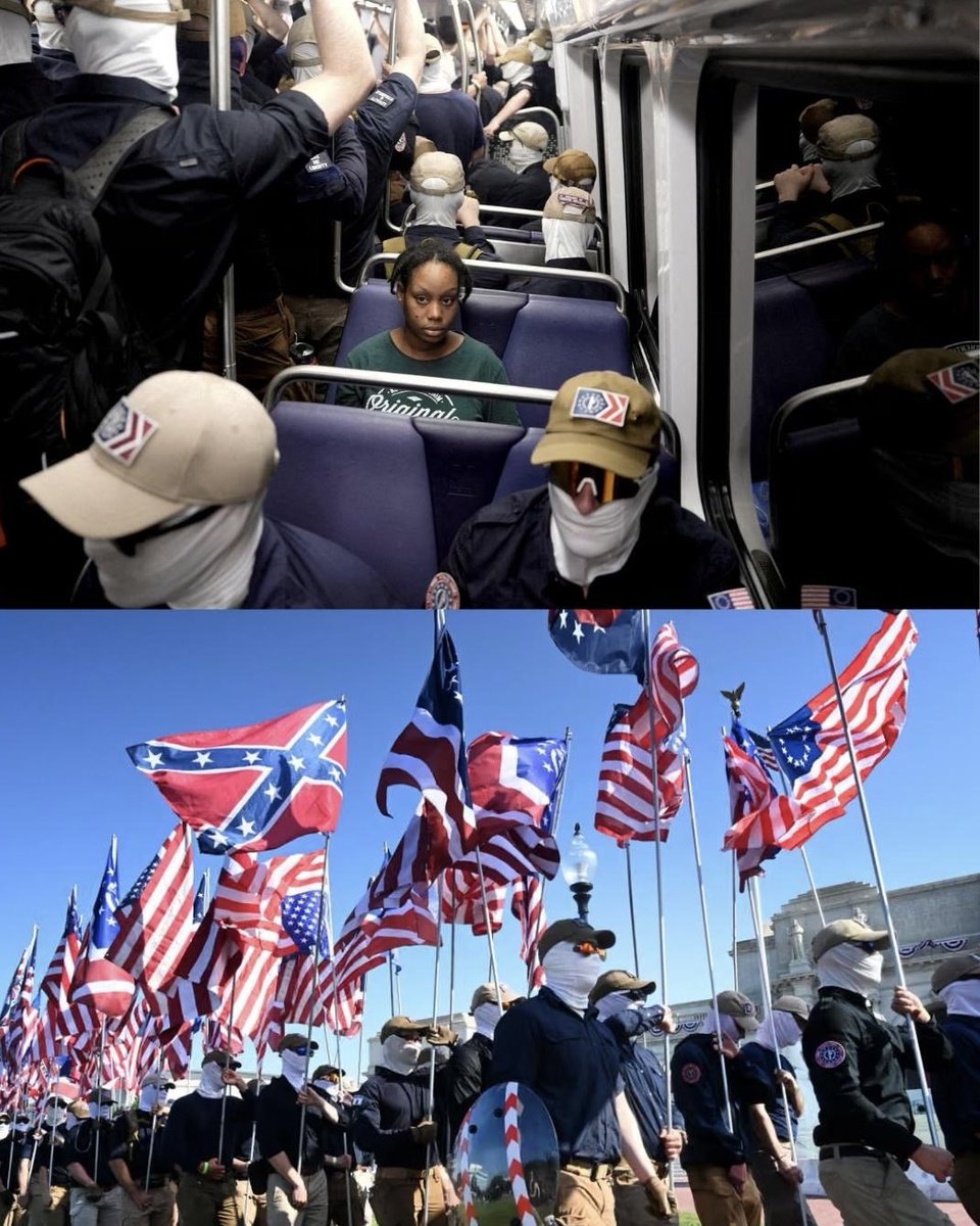 SalisIlaria's tweet photo. Guardate che schifo, che disagio🤮
Questo è il Patriot Front negli Stati Uniti a Washington DC – i “Patrioti” d’America, i cugini di quelli nostrani.

Sono i fanatici della remigrazione e del suprematismo bianco, piccoli uomini che trasformano le proprie insicurezze in odio razziale e terrorizzano la popolazione a loro sgradita.
Mentre Trump evoca fantasiose “minacce comuniste”, ecco che il neofascismo si propaga come una metastasi.
 
E non accade per caso.
Tra queste squadracce e i governi e le forze politiche di estrema destra esiste una vera e propria simbiosi, negli USA come in Europa.
Non si limitano a tollerarli, ma ne legittimano la presenza, gli aprono spazi di agibilità, ne normalizzano il pensiero e il linguaggio, ne alimentano la crescita attraverso una propaganda fondata sulla paura, sull’odio e sulla sistematica costruzione di capri espiatori.

Diffidate da chi vi dice il contrario.
L’antifascismo non è un solamente un retaggio del passato. 
È una necessità del presente. 
#antifa
