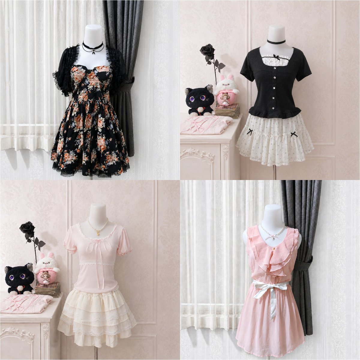 pixiel20's tweet photo. Update barang yg avail 🌷♥

Kalau udah fix bisa langsung CO oren disini yah 
🍊: https://t.co/DQm7LA3UYr (include admin, yg tanpa admin bisa splitpayment lewat DM yah) 

♥Tanktop renda hitam pict 2 bisa negtip
♥Tanktop pict 3 harganya turun, cuman 85k dapat satu set ^^ https://t.co/5NdmpjV4YT