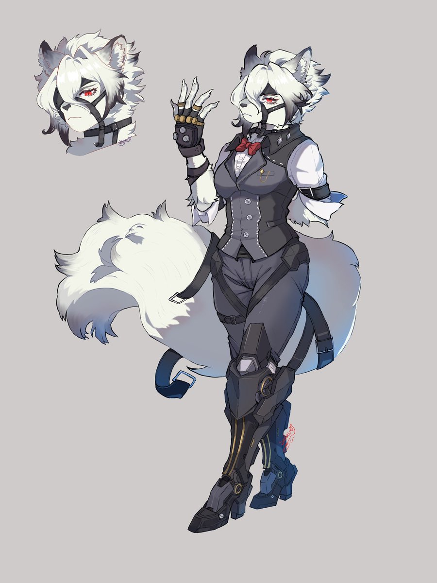 Shadavi2007's tweet photo. “At your service, Master.” 🐾✨

Finally finished my genderswap concept for Von Lycaon! I wanted to keep his signature elegance and loyalty as a butler, but with a sharp, sophisticated feminine touch. What do you guys think of this Lycaon-chan version? 🖤

#ZZZ #Lycaon #fanart https://t.co/wu5bPwScyh
