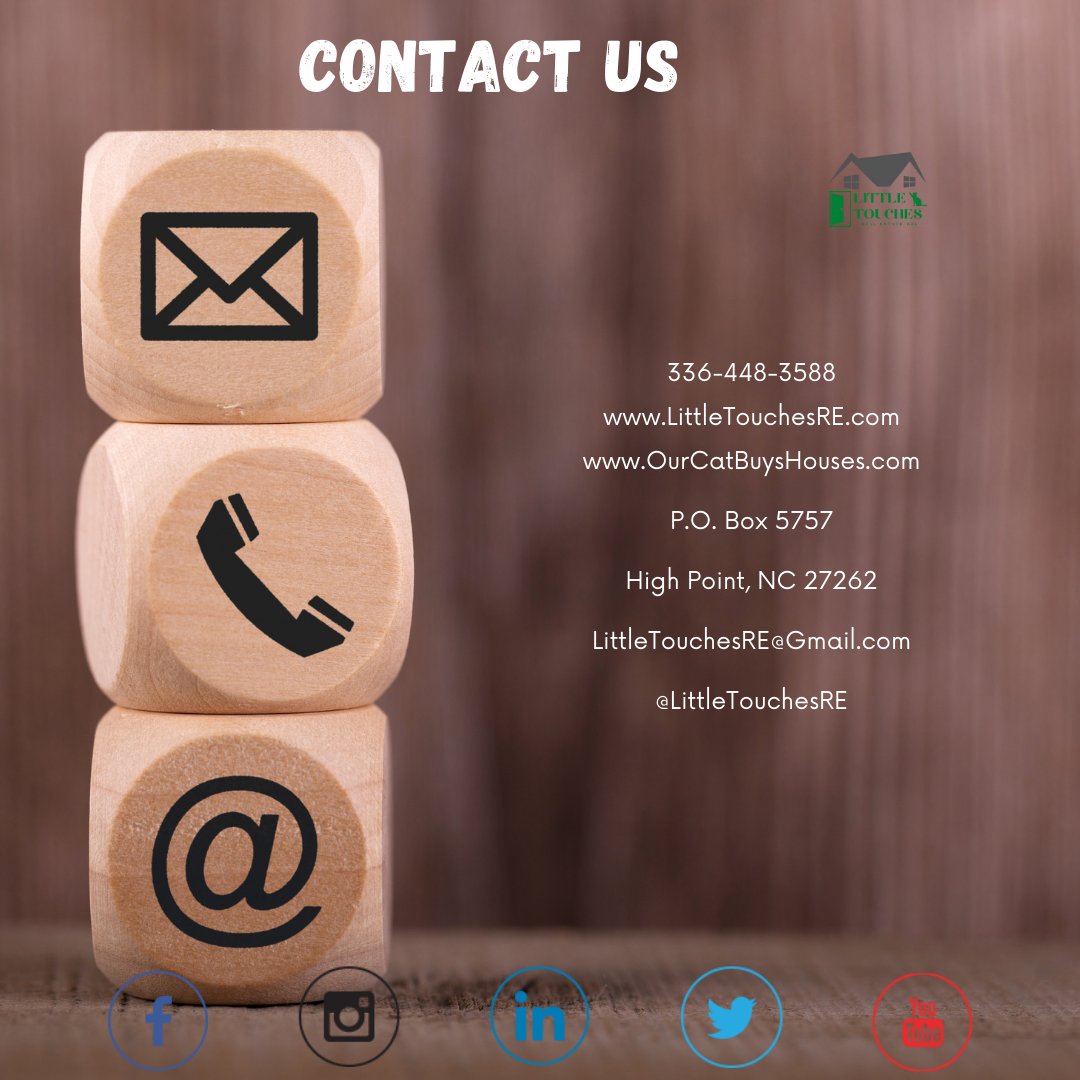 LittleTouchesRE's tweet photo. #ContactUs #ReachOut ;If you need to reach us, here's many ways that you can do just that. (No Soliciting though!): https://t.co/nHrX7Ga0Hs