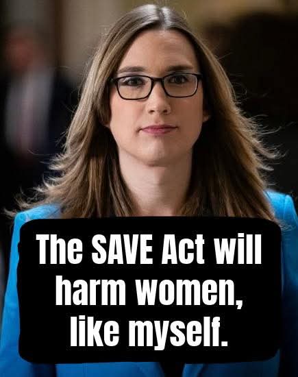 DavidJHarrisJr's tweet photo. Congressman Tim McBride, who goes by Sarah, claims the SAVE Act will “harm women.”

“The SAVE Act will harm women, like myself.” https://t.co/hZ6pfzknFb