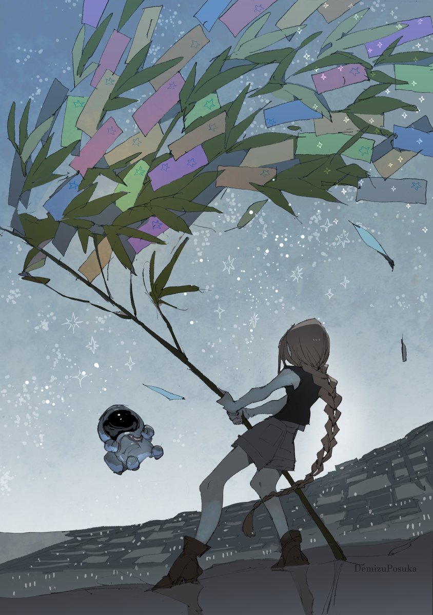 DemizuPosuka's tweet photo. 「流星群」 https://t.co/5JmEgF6GXI