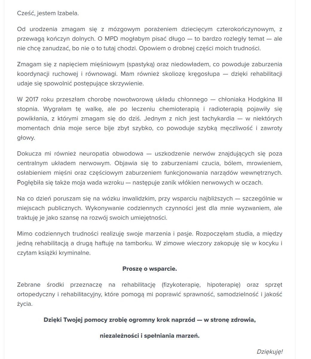 PrincessDeath01's tweet photo. https://t.co/TudPDbqocq
Krótko prosto z mostu. 
Wsparcie systemowe dla osób dorosłych niepełnosprawnych jest brutalne. 
Nie chce stracić tego, co wypracowałam przez 25 lat. 
Wszystkie środki przez przeznaczam na rehabilitację, aby mieć komfort w bólu i innych tego typu sprawach. https://t.co/cz7RX22Bfc