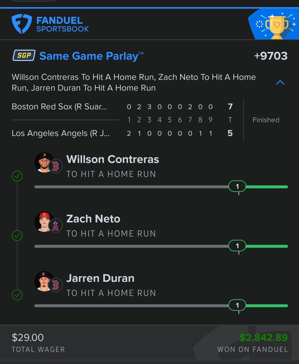 inouessung's tweet photo. Another one in the bag 💼 , it was a crazy night. And let’s go again today 

✅Willson Contreras
✅ Zach Neto
✅ Jarren Duran

CASH WITH US 

Need a win? ➡️ Click the Link for more  Secured winning picks  in my Comment

#GamblingX #NFL #WCBB #NBA #CBB #prizepicks #NHL #WNBA #mlb https://t.co/pHCowYqA7e