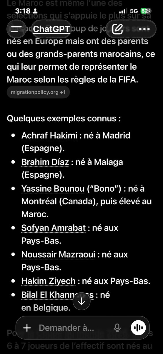 M8Splixy's tweet photo. @ilyas_prv @zouz8369 @lnstantFoot Tiens pleure, seuls 6 à 7 joueurs de l’effectif sont nés au Maroc. https://t.co/FlV26zYkyk