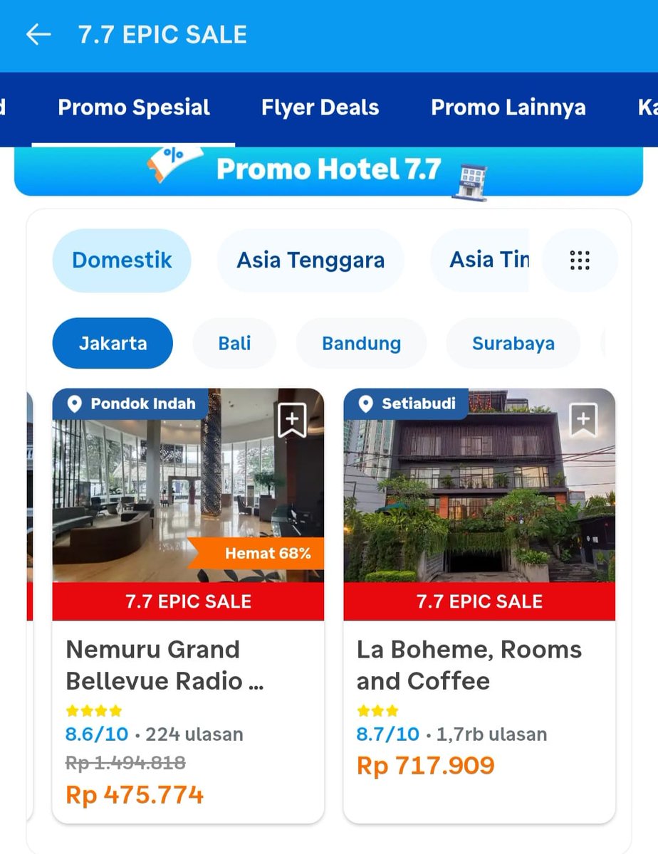 Mic_hell4's tweet photo. hotel mewah cuma segini ajaa guyss, biar pernah ngerasain hotel berbintang sekali kali gapapa lah ya mumpung lagi ada  7.7 EPIC Sale Traveloka, hotel bintang 4 &amp; 5 mulai 777 ribu Catat tanggalnya 6–10 Juli 2026 jangan sampe kelewatan https://t.co/taUWEpU6H1