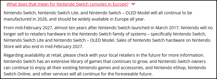 brainwabrain's tweet photo. @Wario64 Switch, Switch Lite, and Switch OLED look to be discontinued as well. https://t.co/J2gj7QsnYC