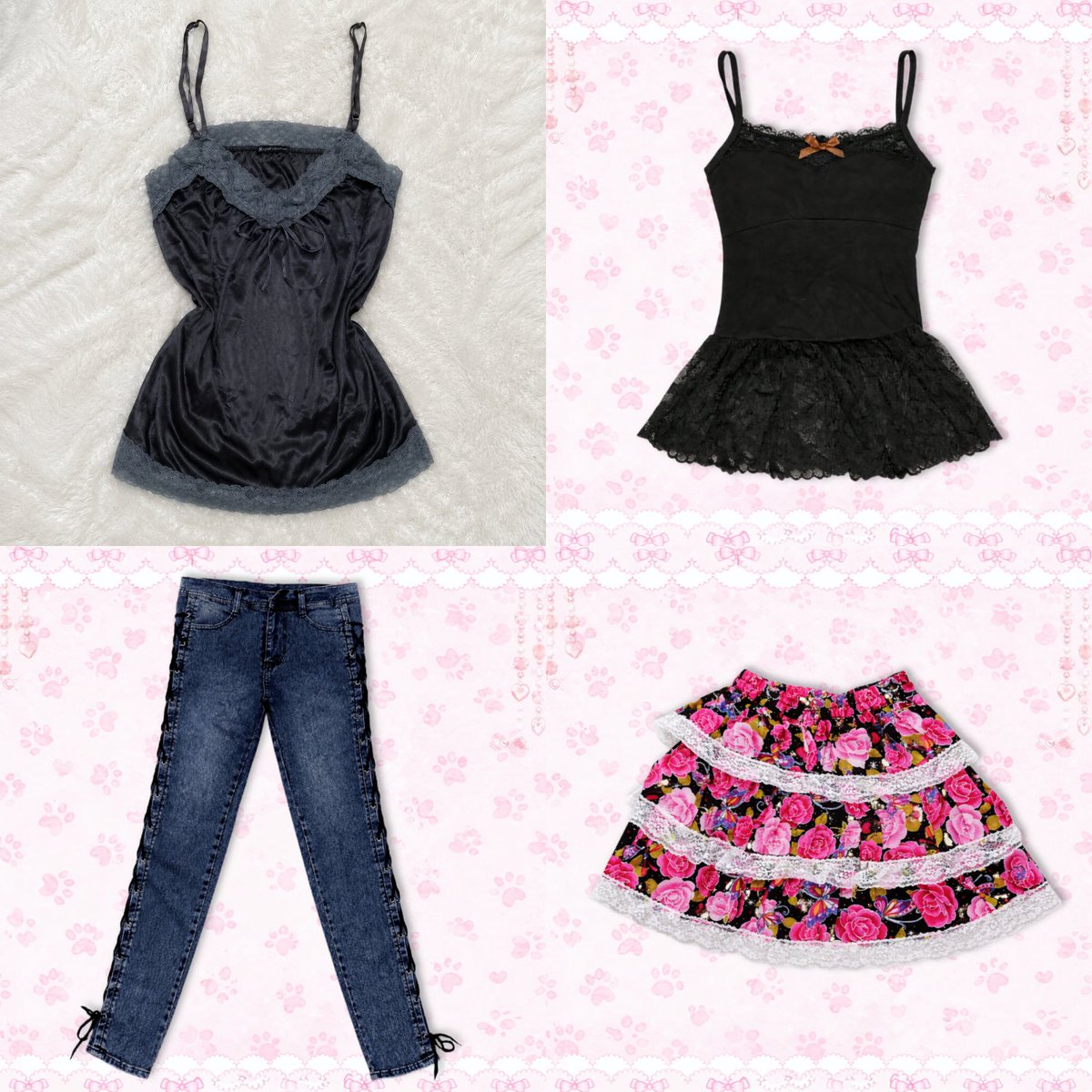 pixiel20's tweet photo. Update barang yg avail 🌷♥

Kalau udah fix bisa langsung CO oren disini yah 
🍊: https://t.co/DQm7LA3UYr (include admin, yg tanpa admin bisa splitpayment lewat DM yah) 

♥Tanktop renda hitam pict 2 bisa negtip
♥Tanktop pict 3 harganya turun, cuman 85k dapat satu set ^^ https://t.co/5NdmpjV4YT