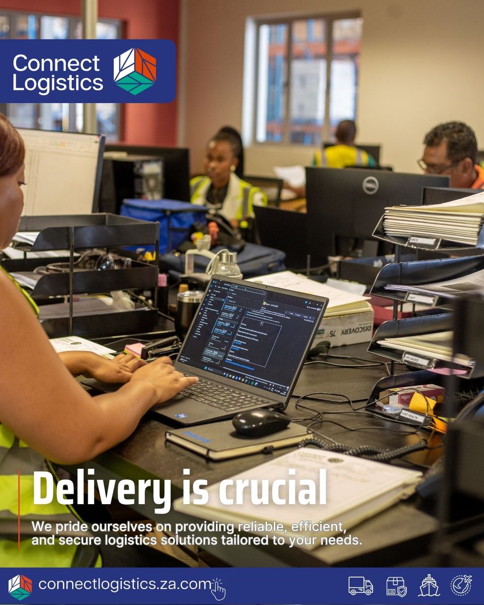 C_LogisticsSA's tweet photo. At Connect Logistics, we like to keep things moving smoothly, efficiently, and with a bit of personality along the way.

From road to sea to storage, we’re the team making sure things get where they need to be, on time and without the stress. https://t.co/JEJdZvaqhr