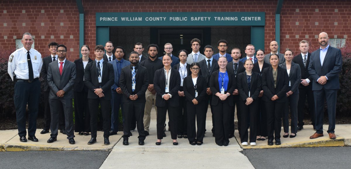 PWCPolice's tweet photo. Welcome Session 65! Today they begin a 1,100‑hour journey from academy trainees to full‑time PWCPD officers. Join us in wishing them success as they take their first steps toward serving our community! #Day1 #PoliceAcademy #CriminalJustice https://t.co/4MAdwRuzZF
