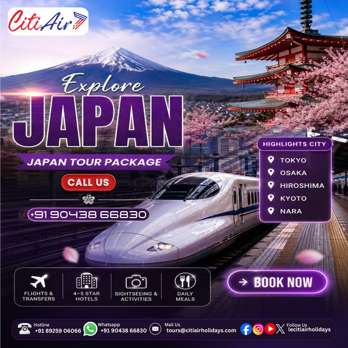 lecitiair's tweet photo. 🇯🇵 Explore the Land of the Rising Sun with Le Citi Air &amp; Holidays! Where Your Dreams Take Flight! ✈️🇯🇵
#ExploreJapan #JapanTour #VisitJapan #Tokyo #Kyoto #MountFuji #JapanHoliday #TravelJapan #Lecitiairholidays #DreamVacation #TravelWithUs #HolidayDeals https://t.co/i7Kg1NpGeS
