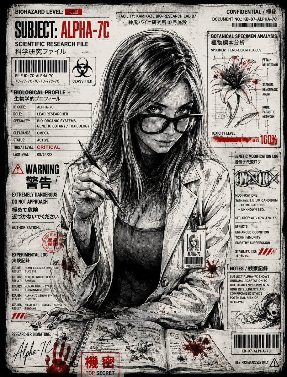 Biopunk Horror Manga Technical Dossier