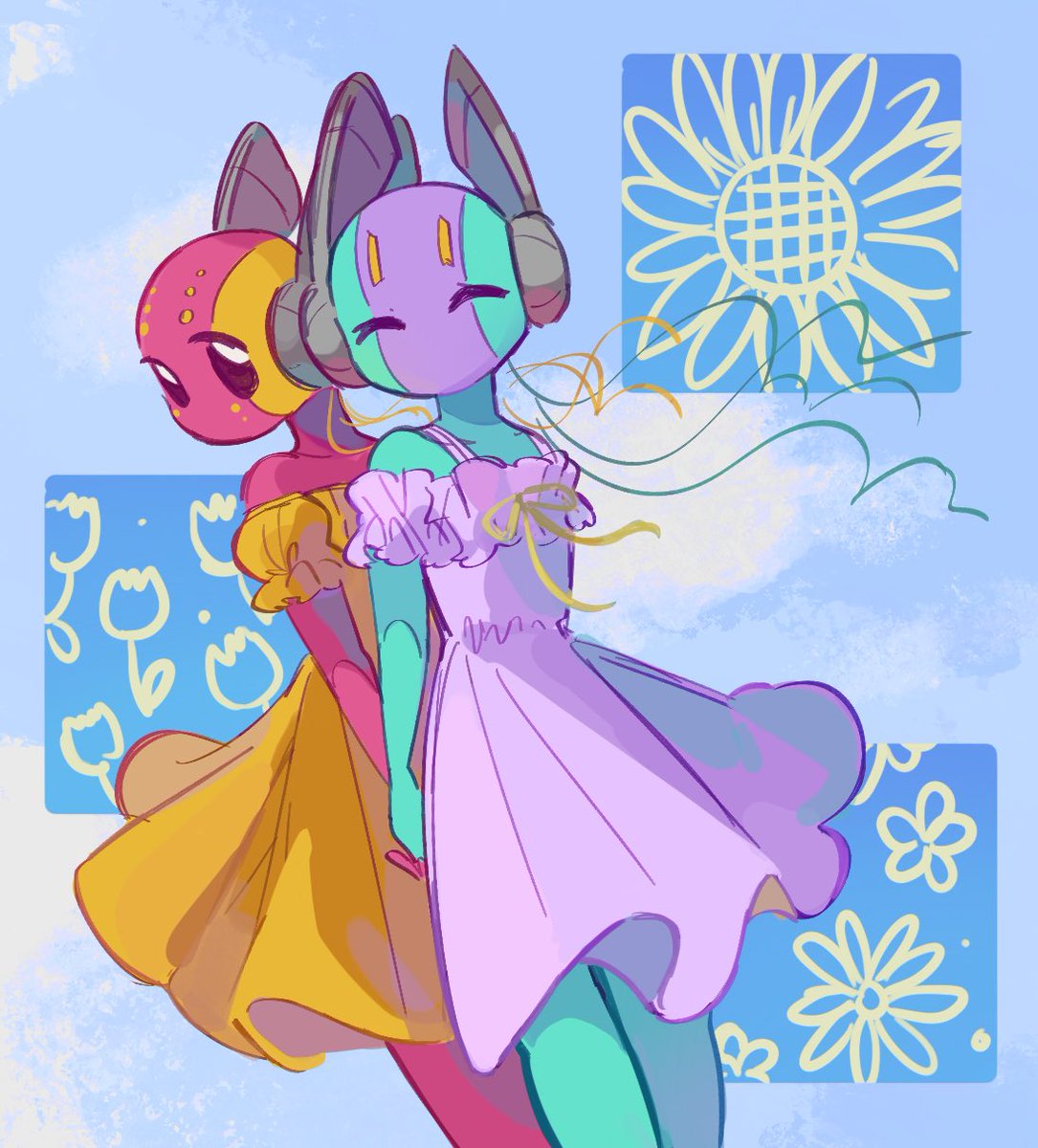 egguca's tweet photo. fourth attack; Fragile Lily and Fading Ember for Forrksie https://t.co/uZOCIjnA6O