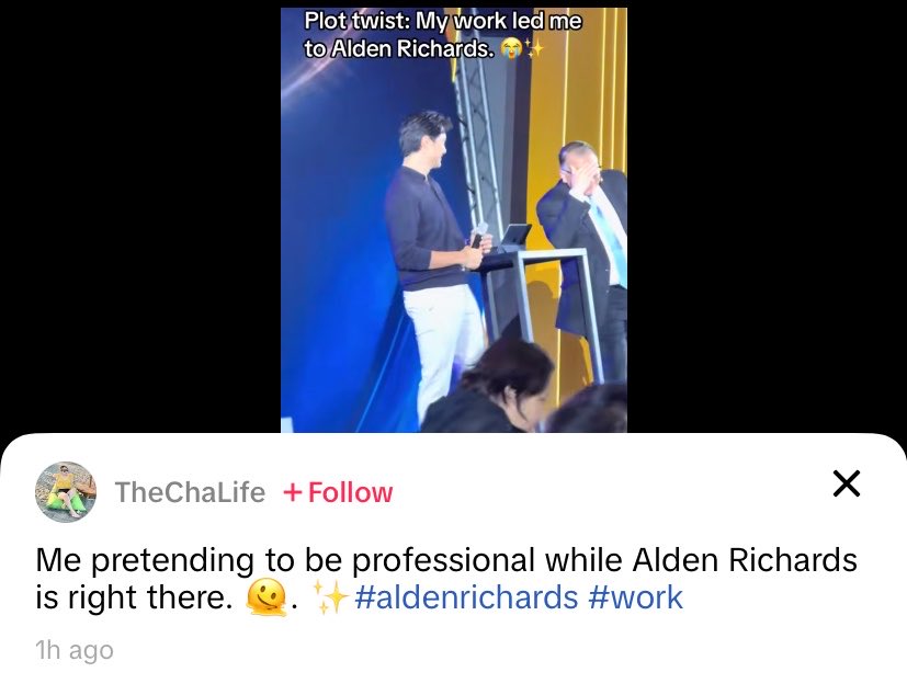 Itsmeraine85092's tweet photo. yung caption 🤣,mawawala talaga pagkaprofessional mo pag siya makikita mo huy 🫠😍🖤

#Aldenrichards 
#ALDENForBDO

ctto https://t.co/lU9PqGZJFK
