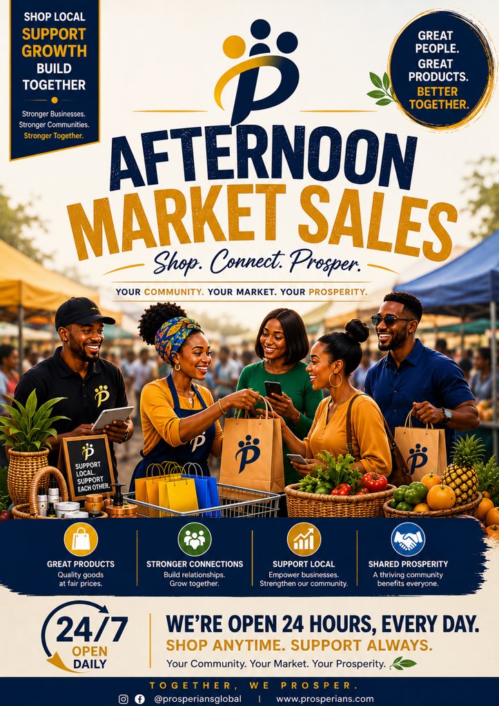 Tprosper233's tweet photo. Monday Afternoon Market Sales!!!

Vendors, your next customer could be online right now. Advertise your business here👇

#ProsperiansMarket
#SupportSmallBusiness https://t.co/RPHDvmmDKX
