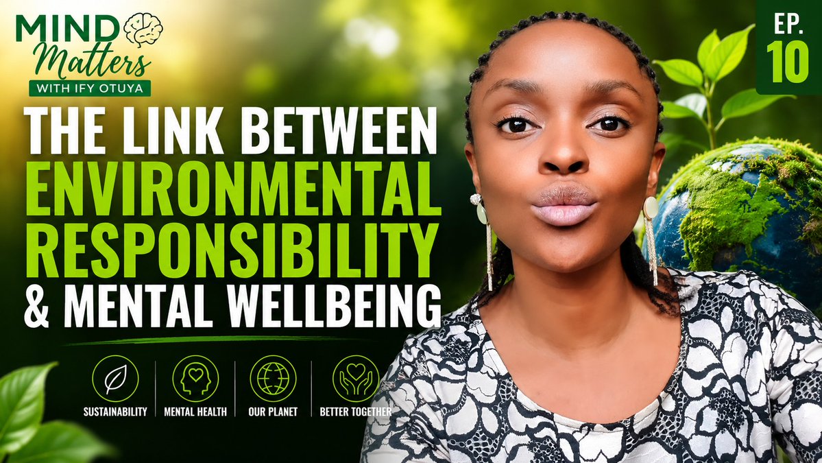 IfyOtuyaBrand's tweet photo. 🌍 NEW EPISODE!

Can caring for the planet improve your mental wellbeing?

Episode 10 of 'Mind Matters with @IfyOtuya' reveals the link between environmental responsibility &amp; mental wellbeing — and how sustainable habits can benefit both.

Watch here: https://t.co/kYSgjbERgC https://t.co/yO8YKYK7rb