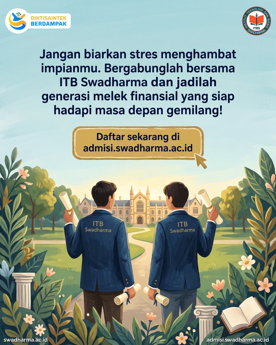 itb_swadharma's tweet photo. Lagi stres nugas malah pelariannya ke keranjang belanja? Hati-hati terjebak doom spending yang cuma kasih bahagia sesaat! Yuk, jadi generasi melek finansial di ITB Swadharma

Daftar sekarang di https://t.co/cLedl1huS2

#DoomSpending #CerdasFinansial #ITBSwadharma https://t.co/ggJtSDLW30