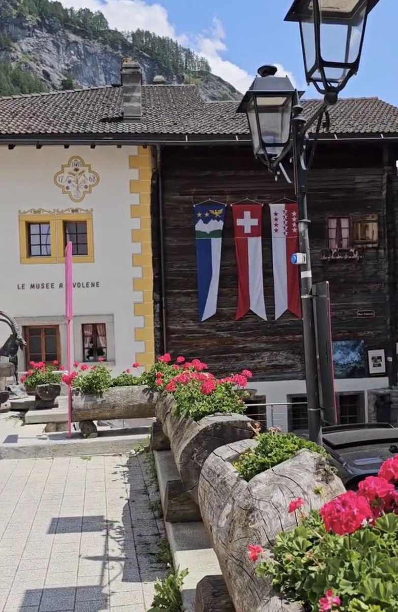 astrojoelvega's tweet photo. Hemos vuelto a Evolène para pasar unos días en el pueblo donde creció mi mujer.
Desde este precioso rincón de los Alpes suizos, con un tiempo maravilloso para escapar del calor, ya estamos preparados para animar a España en el partido de octavos frente a Portugal. https://t.co/jiJYw70dGq