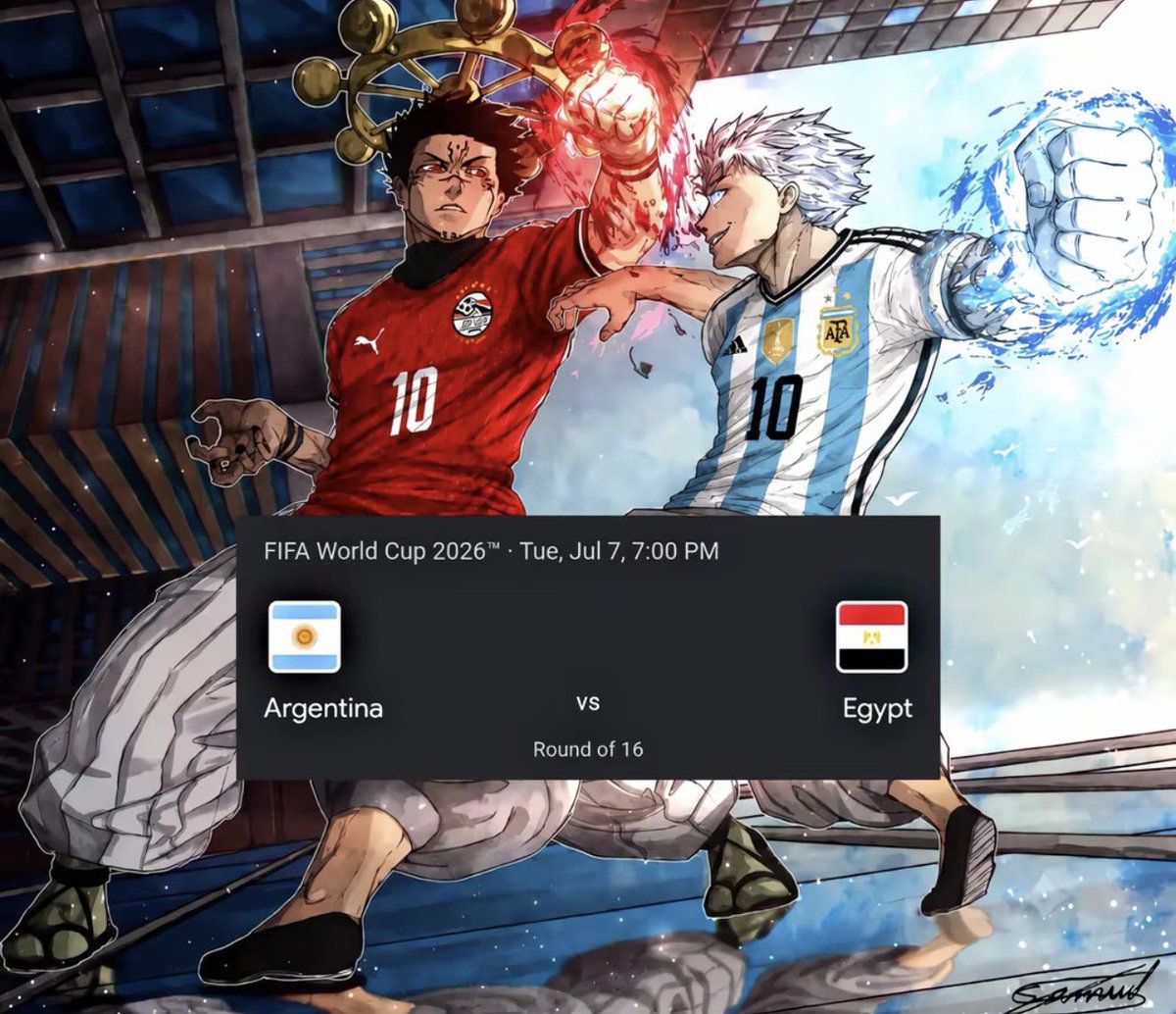 Amadn5x's tweet photo. 24 hours seperate us from the greatest upset in the WC so far.

The Salah vs Messi movie. 

Hopefully we take one step closer to that Morocco vs Egypt final🙏INSHAALLAH https://t.co/B9zLH4bTLc