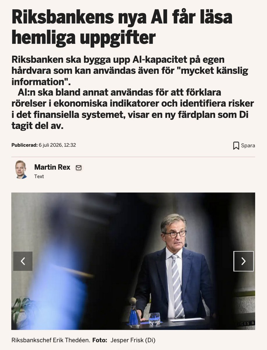 GStrand45's tweet photo. Lycka till @riksbanken 🤣
AI och Quantumkontrollen ligger någon annanstans......🇺🇸 https://t.co/oO7WG6fXFa