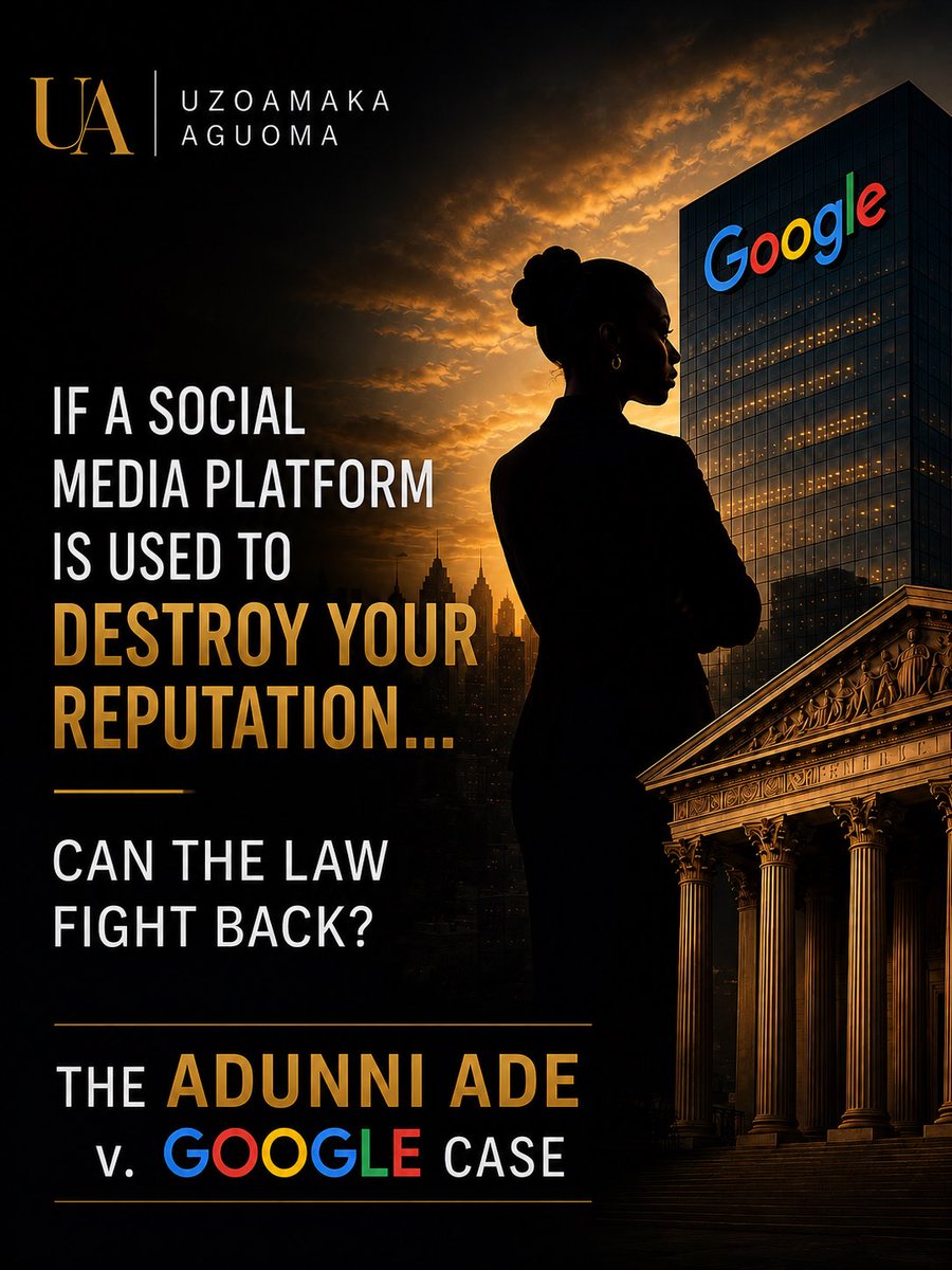vp_madam's tweet photo. ₦30 million was awarded against Google LLC.

This case isn’t just about reputation.

It asks a bigger legal question: When does inaccurate online information become a violation of privacy and data protection not merely defamation?
 AI personnel need to take note. https://t.co/iUWJ4n52rT